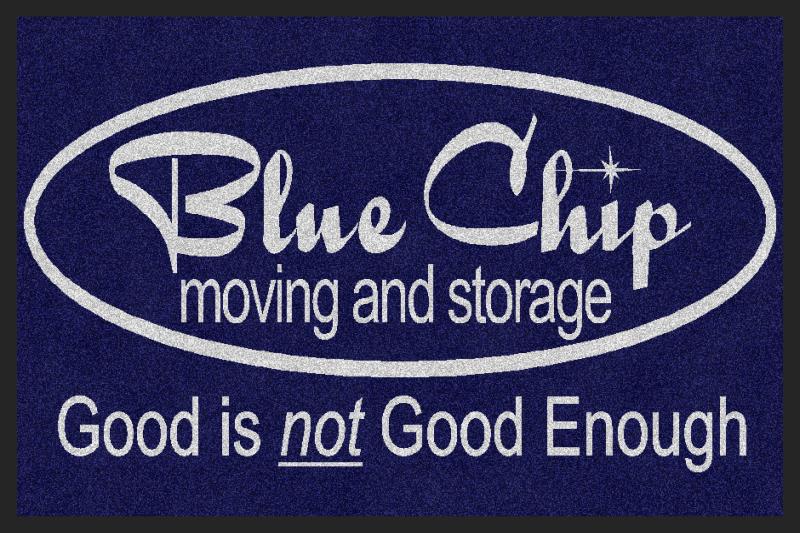 Blue Chip Moving 2 X 3 Rubber Backed Carpeted - The Personalized Doormats Company