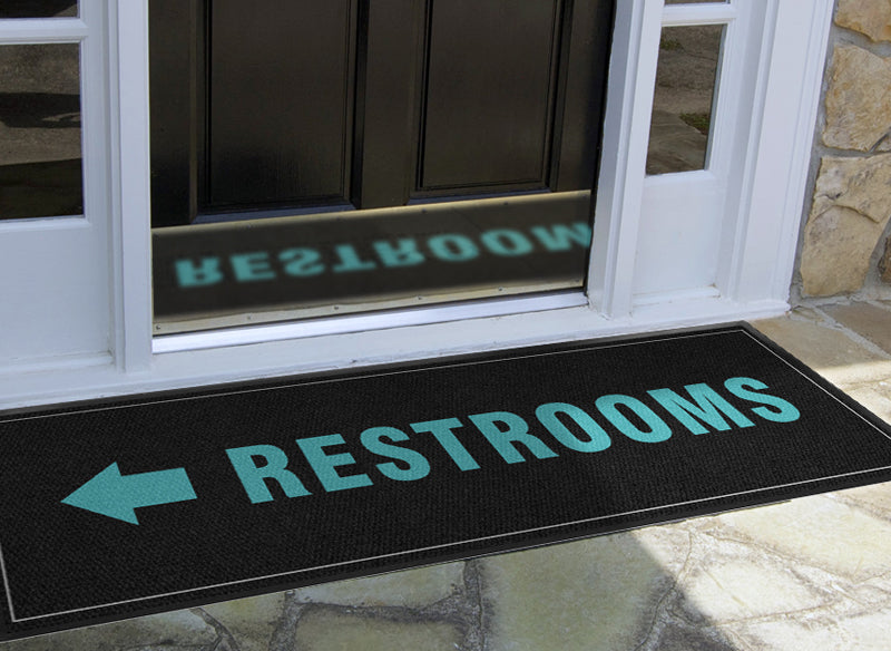 Restrooms Left Arrow