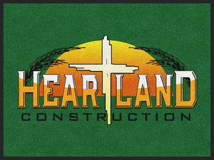 Heartland Construction INC 3 X 4 Rubber Backed Carpeted HD - The Personalized Doormats Company