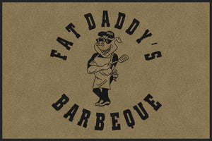 Fat Daddy's Barbeque 4 X 6 Rubber Backed Carpeted HD - The Personalized Doormats Company