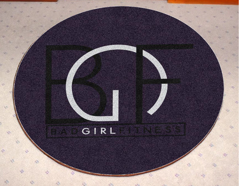 BGF 3 X 3 Rubber Backed Carpeted HD Round - The Personalized Doormats Company