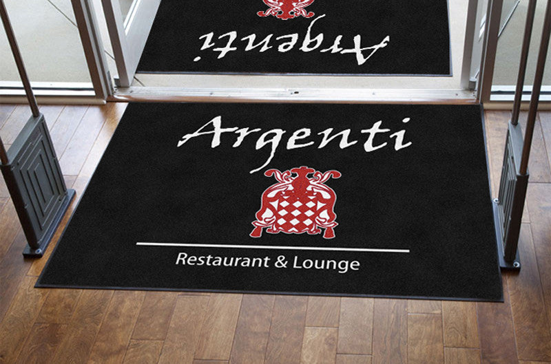 Argenti restaurant and lounge 4 X 6 Rubber Backed Carpeted HD - The Personalized Doormats Company