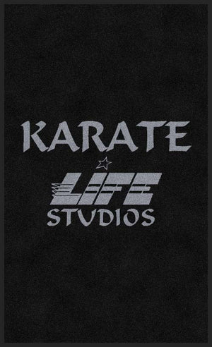 Karate Life Studios 3 X 5 Rubber Backed Carpeted HD - The Personalized Doormats Company