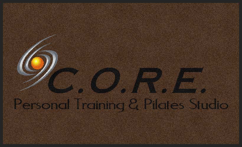 CORE Personal Training & Pilates 3 X 5 Rubber Backed Carpeted HD - The Personalized Doormats Company