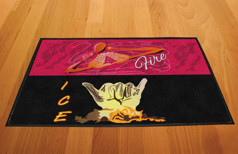 Fire and Ice 2 X 3 Rubber Backed Carpeted HD - The Personalized Doormats Company