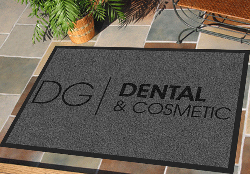 DG Dental 2 x 3 Rubber Backed Carpeted HD - The Personalized Doormats Company