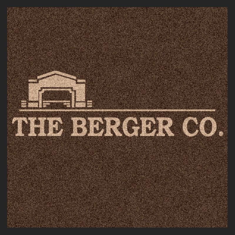 Berger Mat 2 X 2 Rubber Backed Carpeted HD - The Personalized Doormats Company