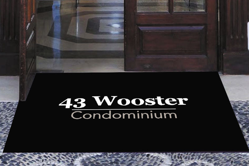 43 Wooster Condo 3 x 5 Rubber Scraper - The Personalized Doormats Company