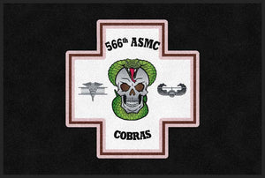 566Cobras 4 X 6 Rubber Backed Carpeted HD - The Personalized Doormats Company