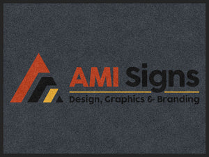 AMI Signs 3 x 4' Rubber Backed Carpeted HD - The Personalized Doormats Company