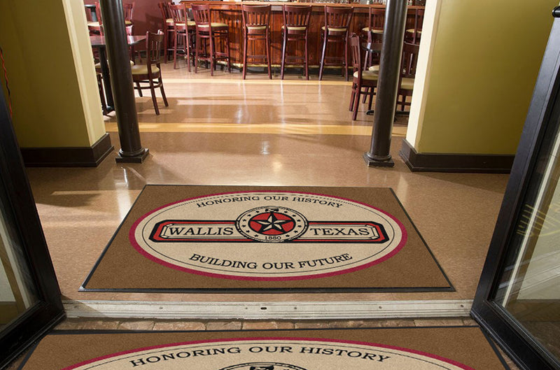 City Hall 4 X 6 Rubber Backed Carpeted HD - The Personalized Doormats Company