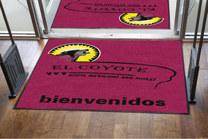 el coyote restaurant 4 X 6 Rubber Backed Carpeted - The Personalized Doormats Company