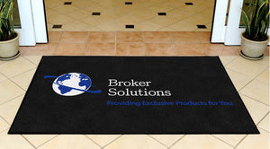 Broker Solutions 3 X 5 Rubber Backed Carpeted HD - The Personalized Doormats Company