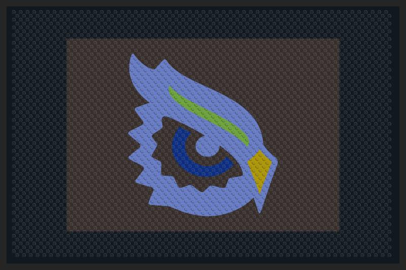 Blue Owls 4 X 6 Rubber Scraper - The Personalized Doormats Company