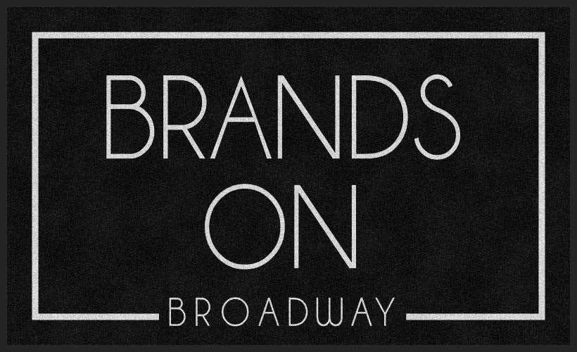 Brands on Broadway 6 X 10 Rubber Backed Carpeted HD - The Personalized Doormats Company