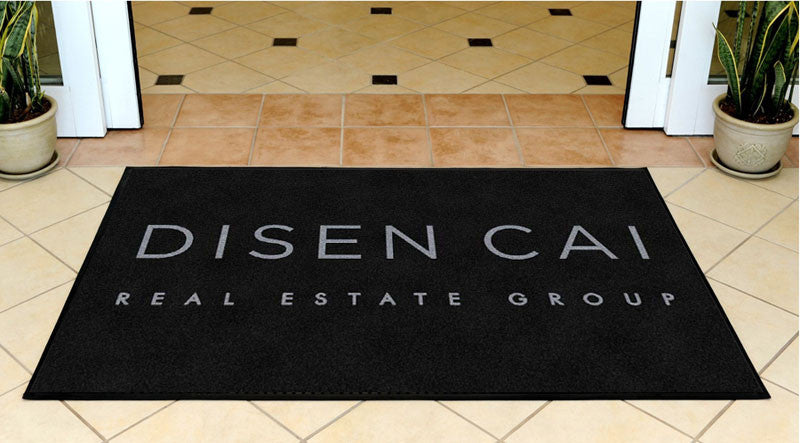 Disen Cai Real Estate Group 3 X 5 Rubber Backed Carpeted HD - The Personalized Doormats Company