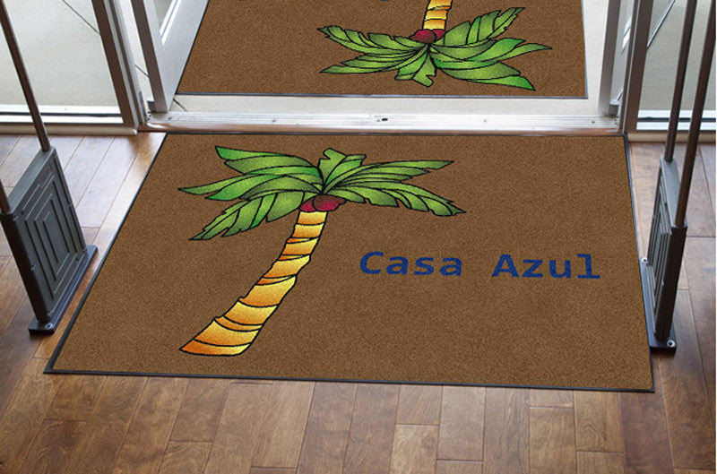 Casa Azul 4 X 6 Rubber Backed Carpeted HD - The Personalized Doormats Company