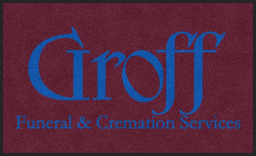 Groff Funeral & Cremation Services 3 x 5 Rubber Backed Carpeted HD - The Personalized Doormats Company
