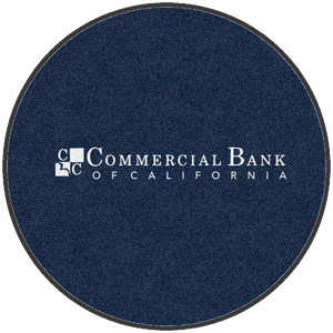 CBC Logo Mat 4 X 4 Rubber Backed Carpeted HD Round - The Personalized Doormats Company