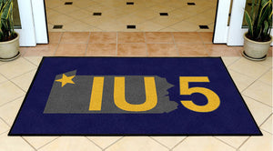 IU 5 Migrant Ed 3 X 5 Rubber Backed Carpeted - The Personalized Doormats Company