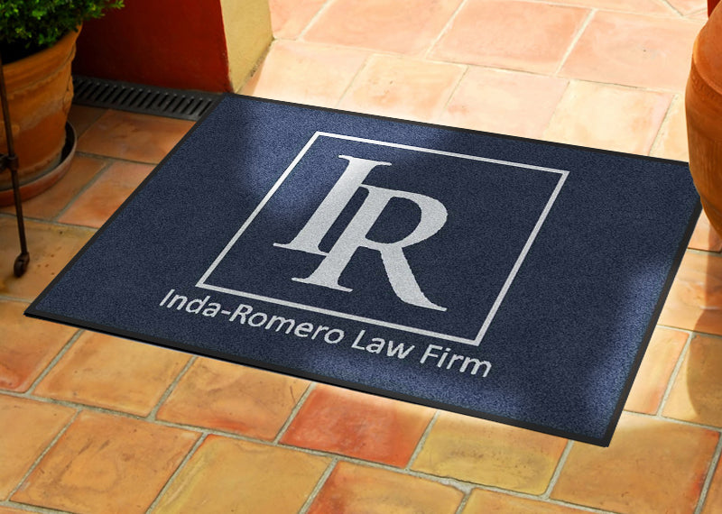 Inda-Romero Law Firm 2 X 3 Rubber Backed Carpeted HD - The Personalized Doormats Company