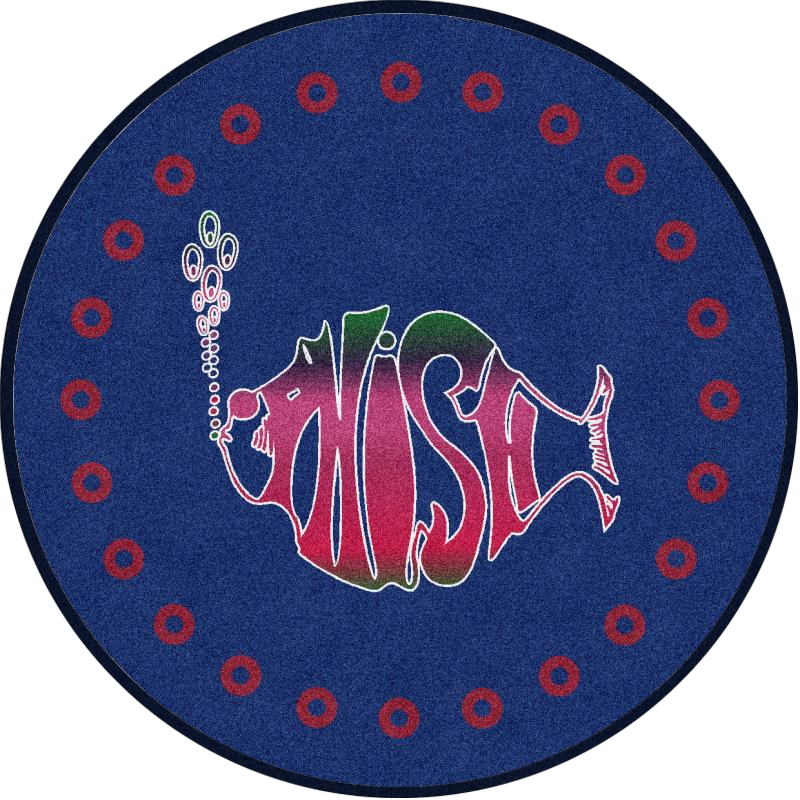Phish - Donut §-4 X 4 Rubber Backed Carpeted HD Round-The Personalized Doormats Company