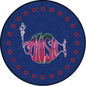 Phish - Donut §-4 X 4 Rubber Backed Carpeted HD Round-The Personalized Doormats Company