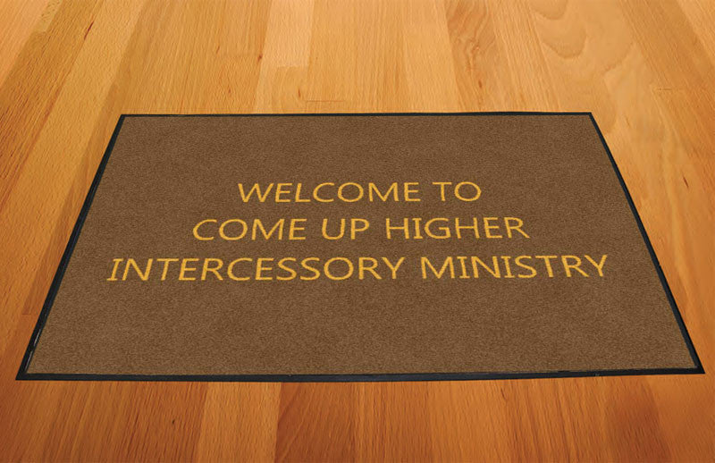 HIGHER INTERCESSORY MINISTRY 2 X 3 Rubber Backed Carpeted HD - The Personalized Doormats Company