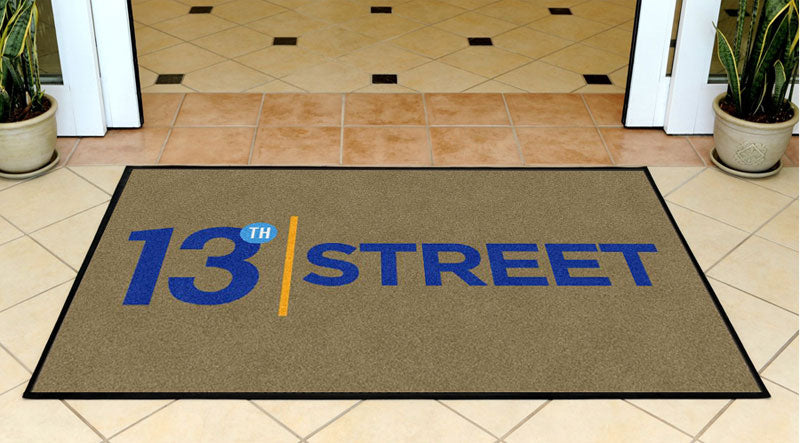 13th street 3 X 5 Rubber Backed Carpeted HD - The Personalized Doormats Company