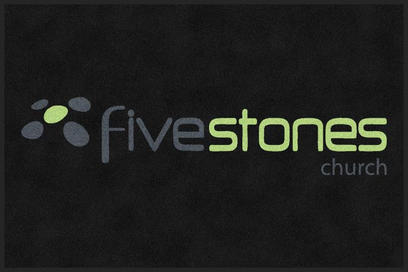 Five Stones Church 4 X 6 Rubber Backed Carpeted HD - The Personalized Doormats Company