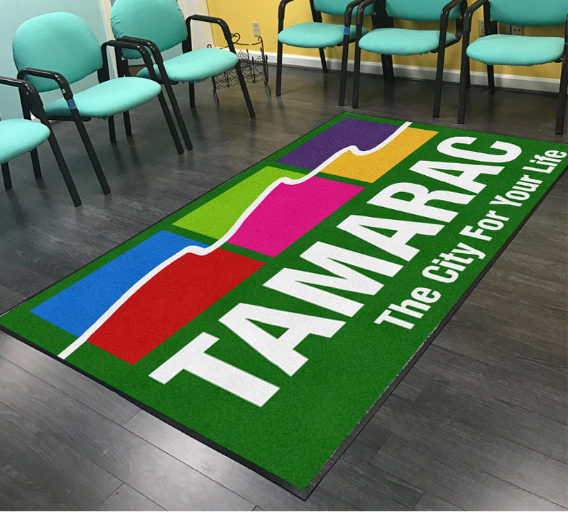 city of tamarac 5 X 8 Rubber Backed Carpeted - The Personalized Doormats Company