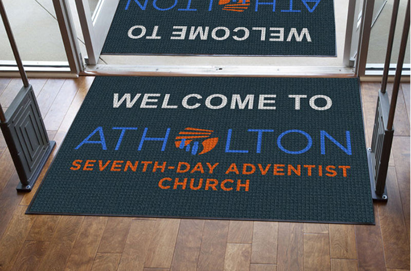Atholton Church § 4 X 6 Waterhog Inlay - The Personalized Doormats Company