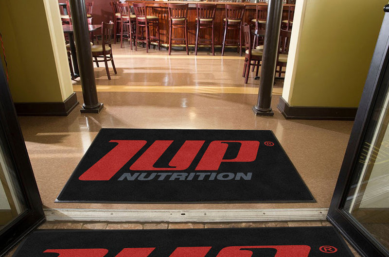 1 Up Nutrition, LLC 4 X 6 Rubber Backed Carpeted HD - The Personalized Doormats Company