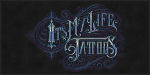 Its My Life Tattoos 4 X 8 Rubber Backed Carpeted HD - The Personalized Doormats Company