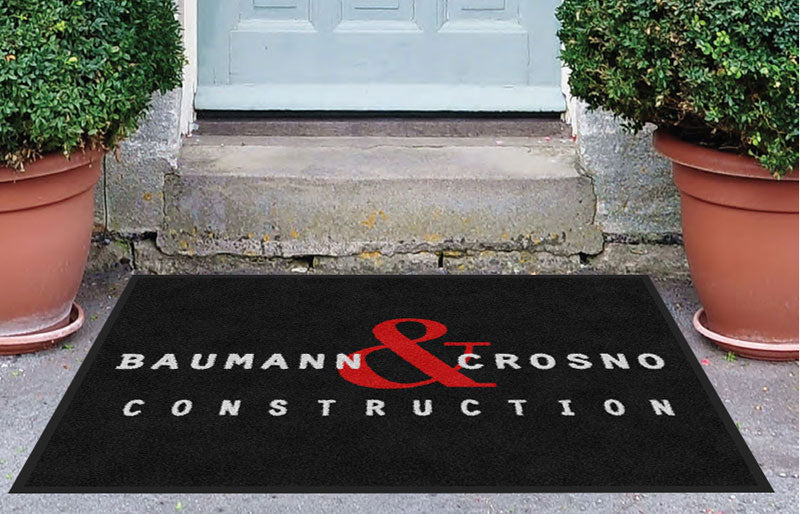 Baumann and Crosno 3 x 4 Rubber Backed Carpeted - The Personalized Doormats Company