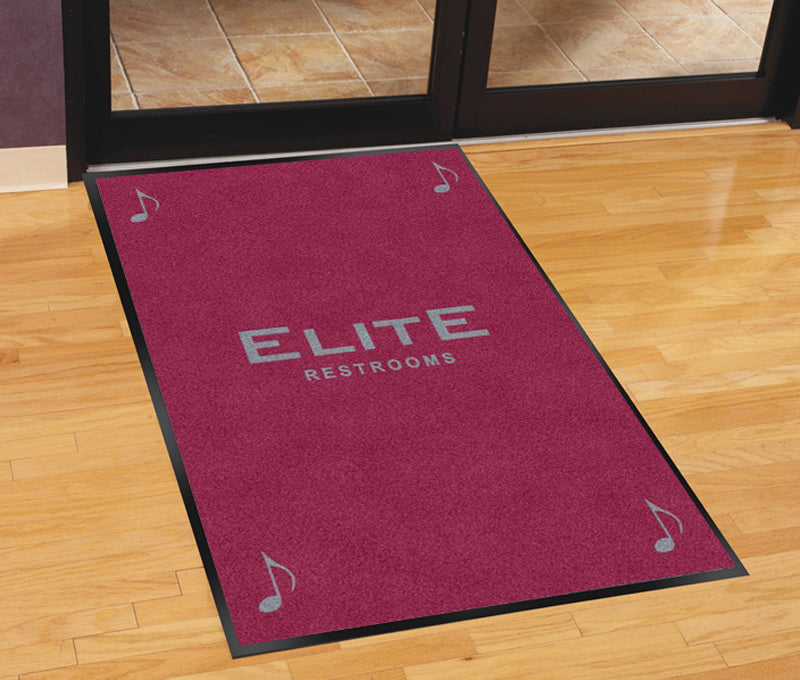 Elite Musical Notes 3 x5 § 3 X 5 Rubber Backed Carpeted HD - The Personalized Doormats Company