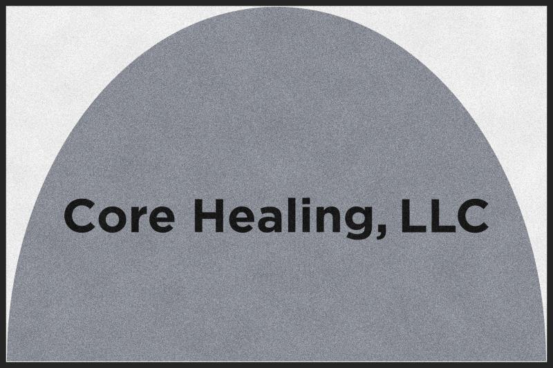 Core Healing, LLC \ 4 X 6 Rubber Backed Carpeted HD Half Round - The Personalized Doormats Company