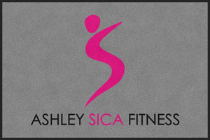 Ashley Sica Fitness 4 x 6 Rubber Backed Carpeted - The Personalized Doormats Company