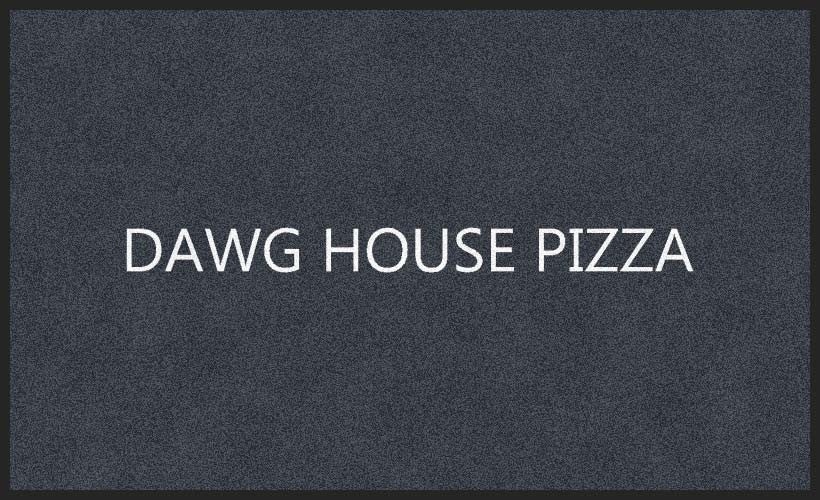 DAWG HOUSE PIZZA 3 X 5 Rubber Backed Carpeted HD - The Personalized Doormats Company