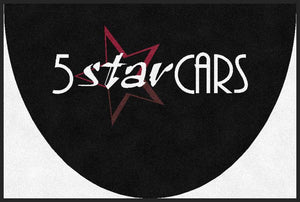 5 Star Cars 2 X 3 Rubber Backed Carpeted HD Half Round - The Personalized Doormats Company