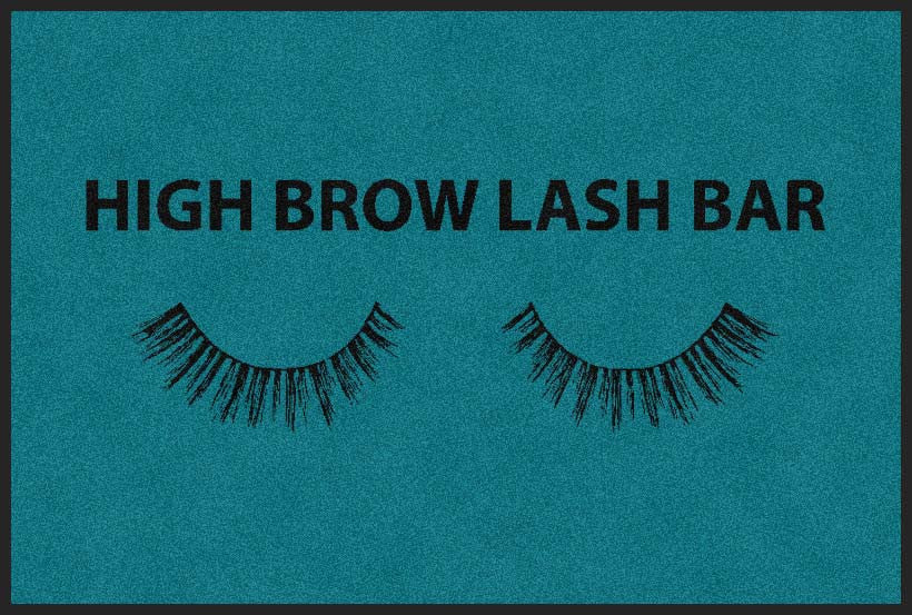 High Brow Lash Bar 2 X 3 Rubber Backed Carpeted HD - The Personalized Doormats Company