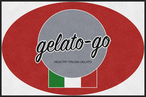 GELATO - GO BOCA RATON 4 X 6 Rubber Backed Carpeted HD Round - The Personalized Doormats Company