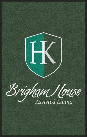 Brigham House 5 x 8 Rubber Backed Carpeted HD - The Personalized Doormats Company