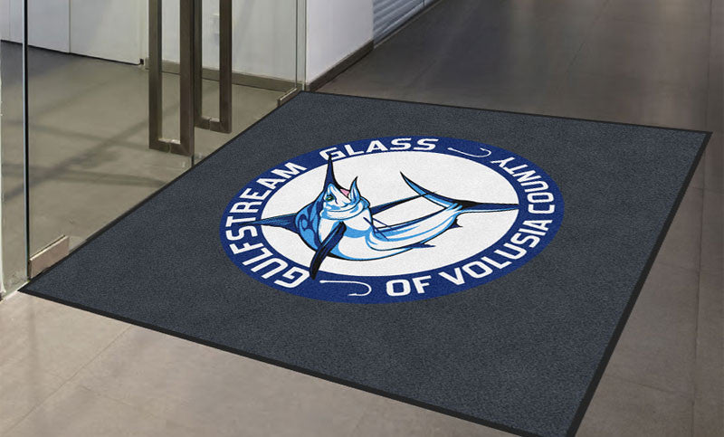 Gulfstream Glass 6 X 6 Rubber Backed Carpeted HD - The Personalized Doormats Company