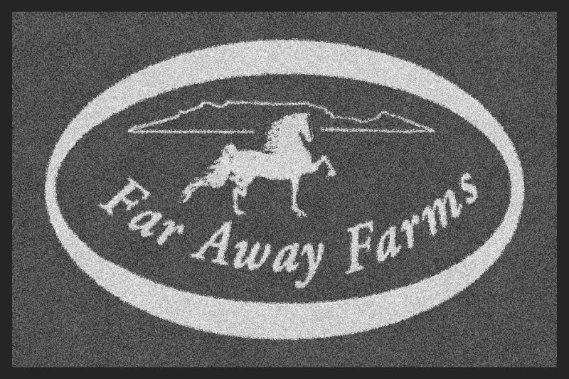 Far Away farms 2 X 3 Rubber Backed Carpeted - The Personalized Doormats Company