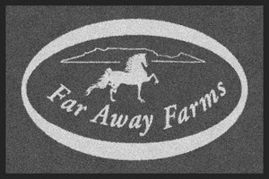 Far Away farms 2 X 3 Rubber Backed Carpeted - The Personalized Doormats Company