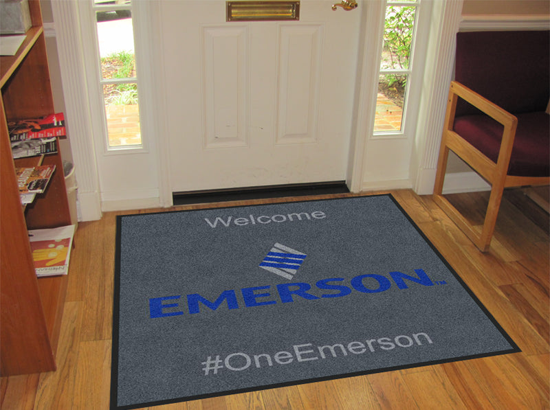 Emerson 4 X 4 Rubber Backed Carpeted HD - The Personalized Doormats Company