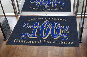 Caesar Rodney 100 Year 4 X 6 Rubber Backed Carpeted HD - The Personalized Doormats Company