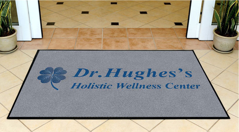 Dr. Hughes's Holistic Wellness Center 3 X 5 Rubber Backed Carpeted HD - The Personalized Doormats Company