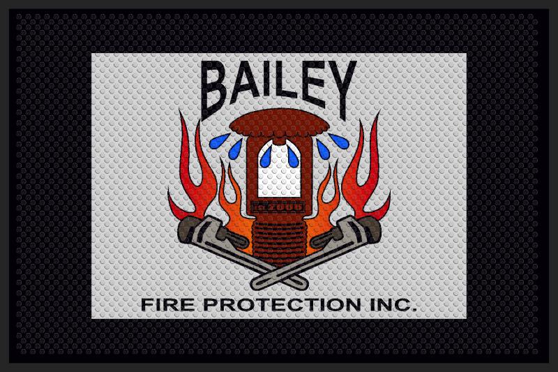 Bailey Fire 4 X 6 Rubber Scraper - The Personalized Doormats Company